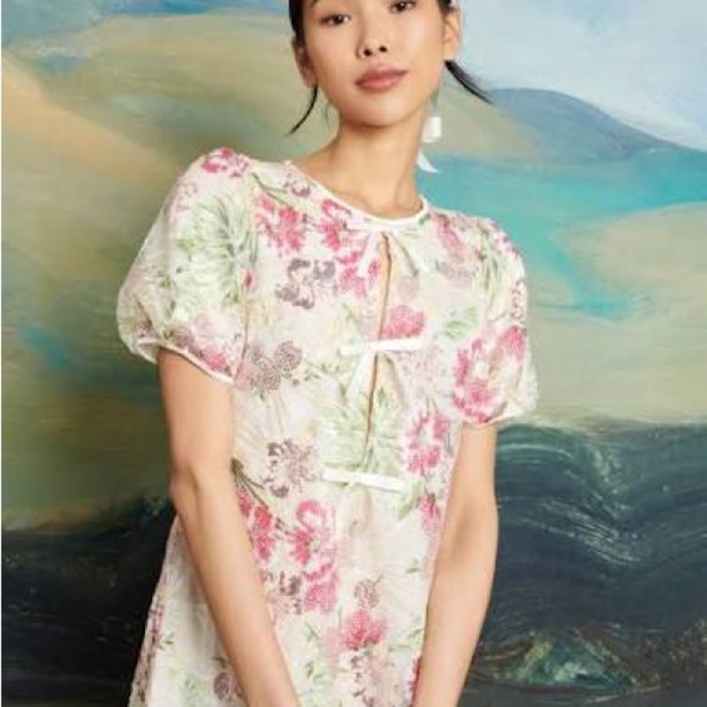 XS Floral Puff Sleeve Dress SISTER JANE